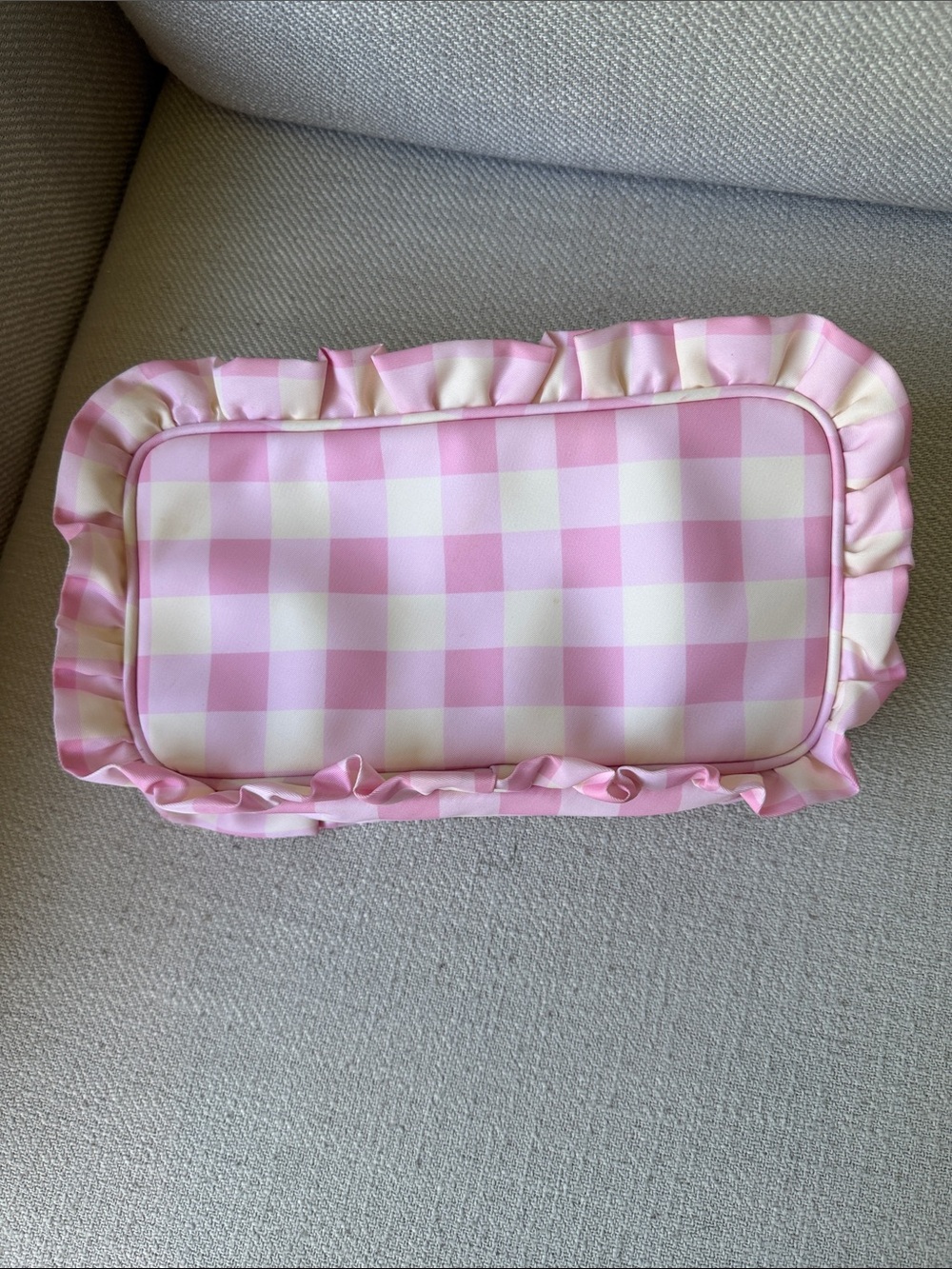 Stoney Clover Pastel Picnic pink gingham small pouch
